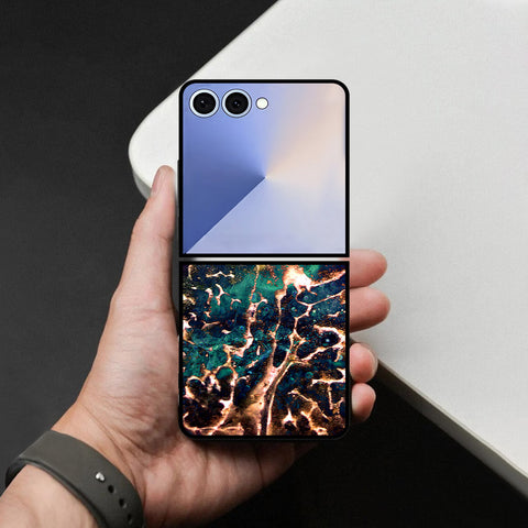 Samsung Galaxy Z Flip 8 Cover - Colorful Marble Series - HQ Premium Shine Durable Shatterproof Case