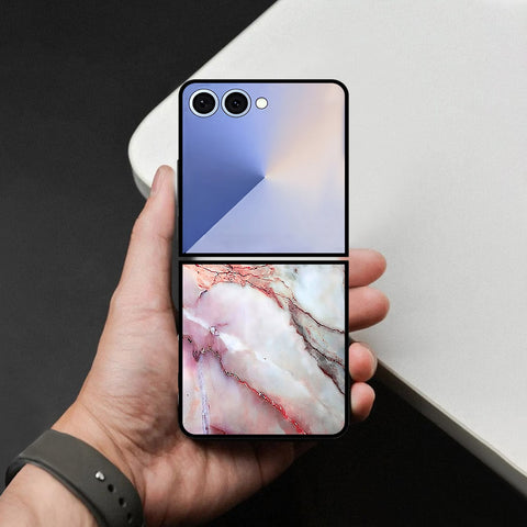 Samsung Galaxy Z Flip 8 Cover - Colorful Marble Series - HQ Premium Shine Durable Shatterproof Case