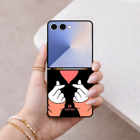 Samsung Galaxy Z Flip 8 Cover - Onation Heart Series - HQ Premium Shine Durable Shatterproof Case