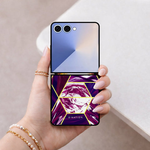 Samsung Galaxy Z Flip 8 Cover - O'Nation Shades of Marble Series - HQ Premium Shine Durable Shatterproof Case
