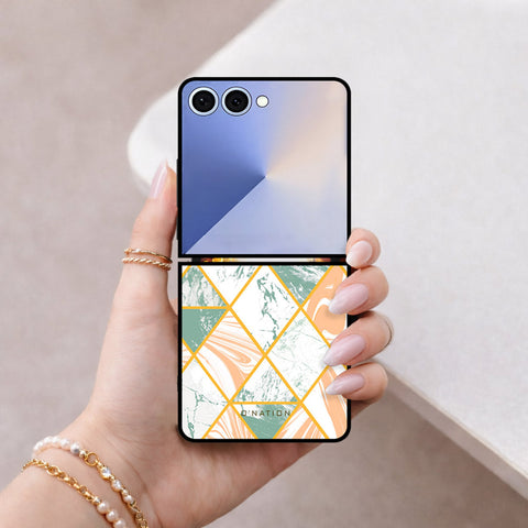 Samsung Galaxy Z Flip 8 Cover - O'Nation Shades of Marble Series - HQ Premium Shine Durable Shatterproof Case