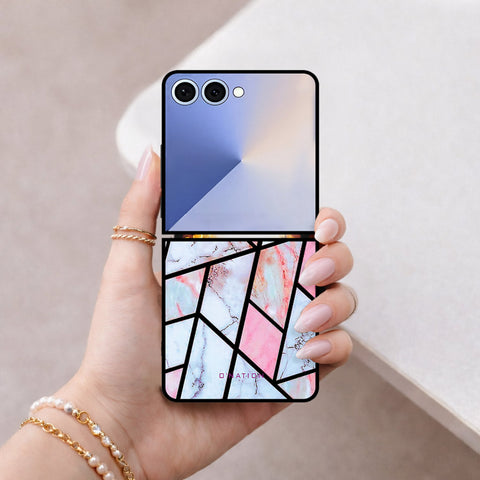 Samsung Galaxy Z Flip 8 Cover - O'Nation Shades of Marble Series - HQ Premium Shine Durable Shatterproof Case