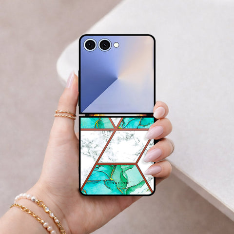Samsung Galaxy Z Flip 8 Cover - O'Nation Shades of Marble Series - HQ Premium Shine Durable Shatterproof Case