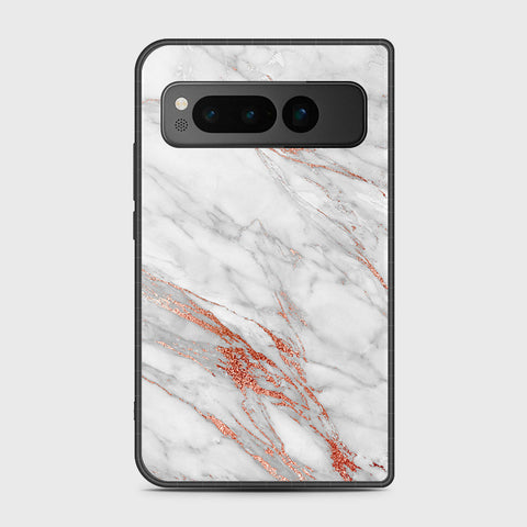Google Pixel Fold - White Marble Series - HQ Premium Shine Durable Shatterproof Case