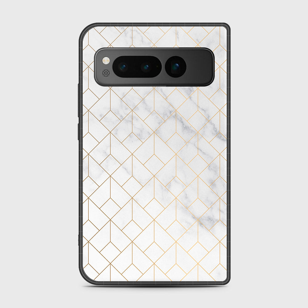 Google Pixel Fold - White Marble Series 2 - HQ Premium Shine Durable Shatterproof Case