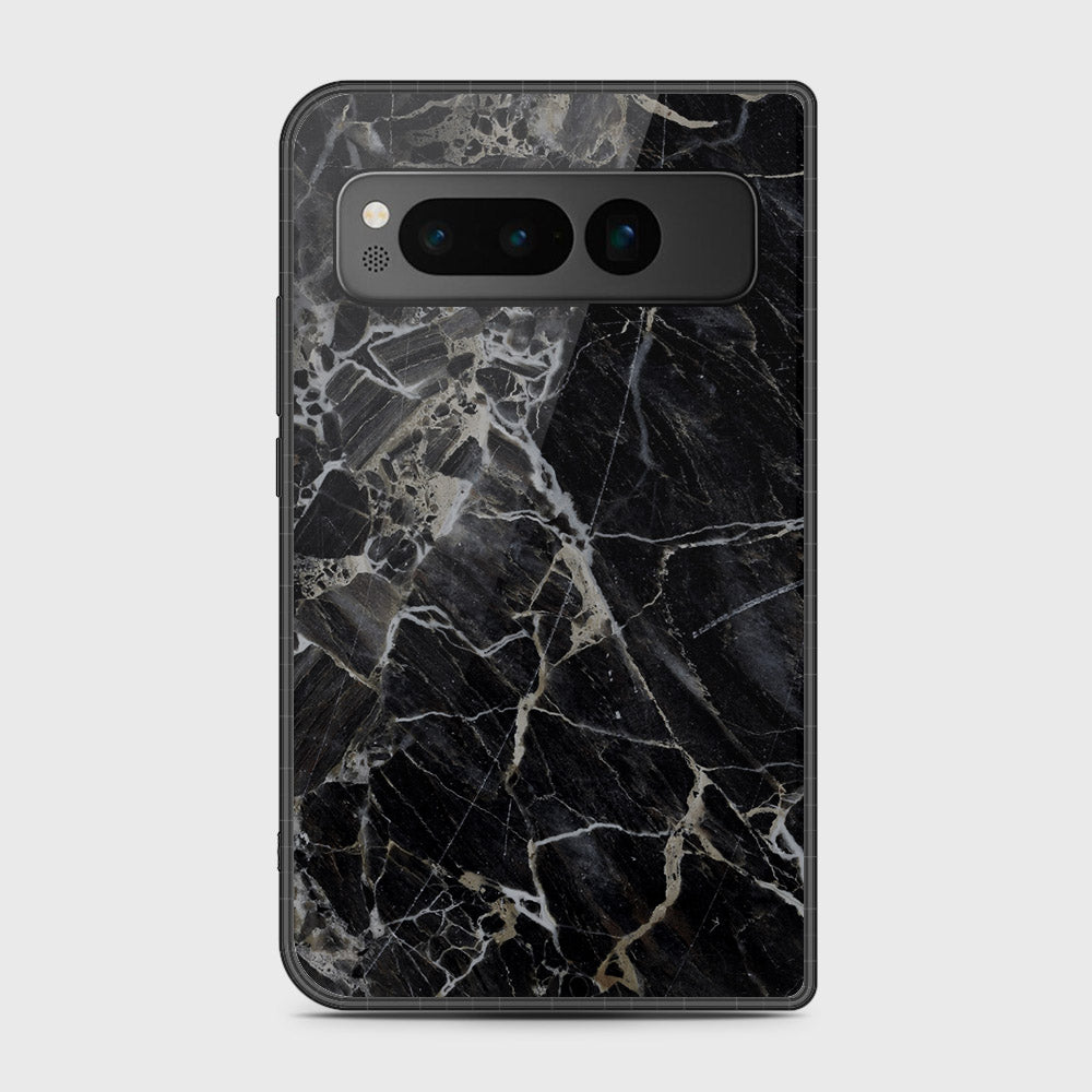Google Pixel Fold - Black Marble Series - HQ Premium Shine Durable Shatterproof Case