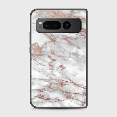 Google Pixel Fold - White Marble Series 2 - HQ Premium Shine Durable Shatterproof Case