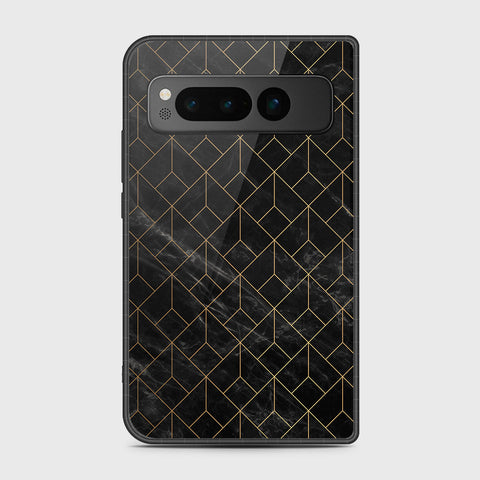 Google Pixel Fold - Black Marble Series - HQ Premium Shine Durable Shatterproof Case
