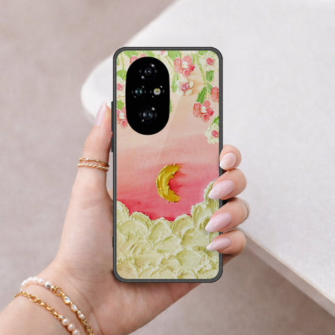 Honor 200 Cover - Floral Series - Design 7 - Pink & Yellow - HQ Premium Shine Durable Shatterproof Case