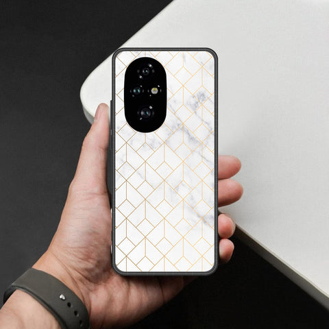 Honor 200 Pro Cover - White Marble Series 2 - HQ Premium Shine Durable Shatterproof Case