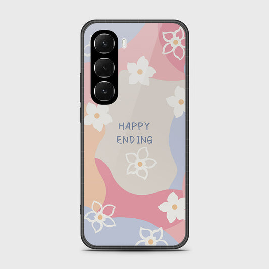 Infinix Hot 60 - Happy Series - HQ Ultra Shine Premium Infinity Glass Soft Silicon Borders Case