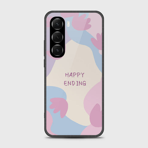 Infinix Hot 60i 4G - Happy Series - HQ Ultra Shine Premium Infinity Glass Soft Silicon Borders Case