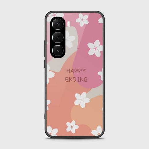 Infinix Hot 60i 4G - Happy Series - HQ Ultra Shine Premium Infinity Glass Soft Silicon Borders Case