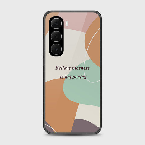 Infinix Hot 60i 4G - Happy Series - HQ Ultra Shine Premium Infinity Glass Soft Silicon Borders Case