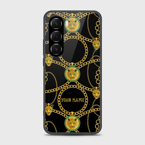 Infinix Hot 60 - Gold Series - HQ Ultra Shine Premium Infinity Glass Soft Silicon Borders Case