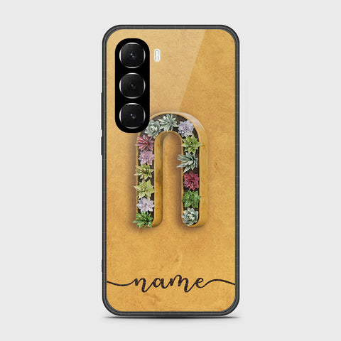 Infinix Hot 60i 4G - Personalized Alphabet Series - HQ Ultra Shine Premium Infinity Glass Soft Silicon Borders Case