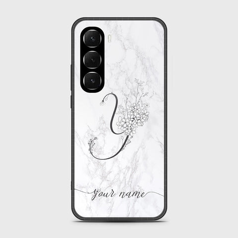 Infinix Hot 60 - Personalized Alphabet Series - HQ Ultra Shine Premium Infinity Glass Soft Silicon Borders Case