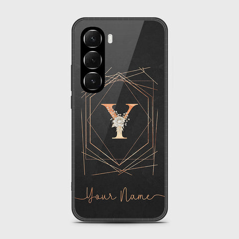 Infinix Hot 60i 4G - Personalized Alphabet Series - HQ Ultra Shine Premium Infinity Glass Soft Silicon Borders Case