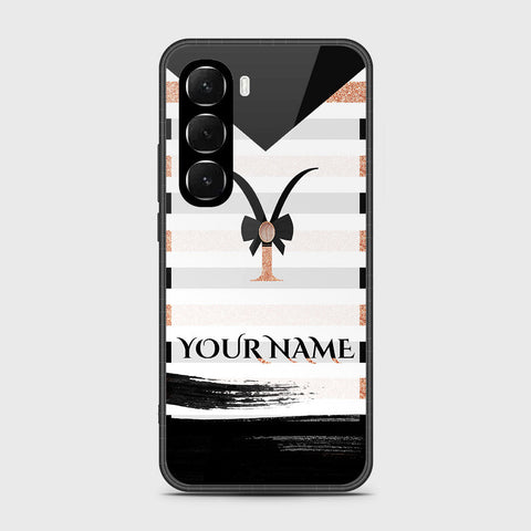 Infinix Hot 60i 4G - Personalized Alphabet Series - HQ Ultra Shine Premium Infinity Glass Soft Silicon Borders Case