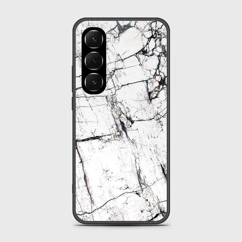 Infinix Hot 60i 4G - White Marble Series 2 - HQ Ultra Shine Premium Infinity Glass Soft Silicon Borders Case