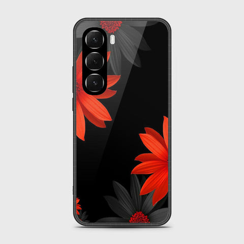 Infinix Hot 60i 4G - Floral Series 2 - HQ Ultra Shine Premium Infinity Glass Soft Silicon Borders Case
