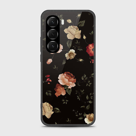 Infinix Hot 60i 4G - Floral Series 2 - HQ Ultra Shine Premium Infinity Glass Soft Silicon Borders Case