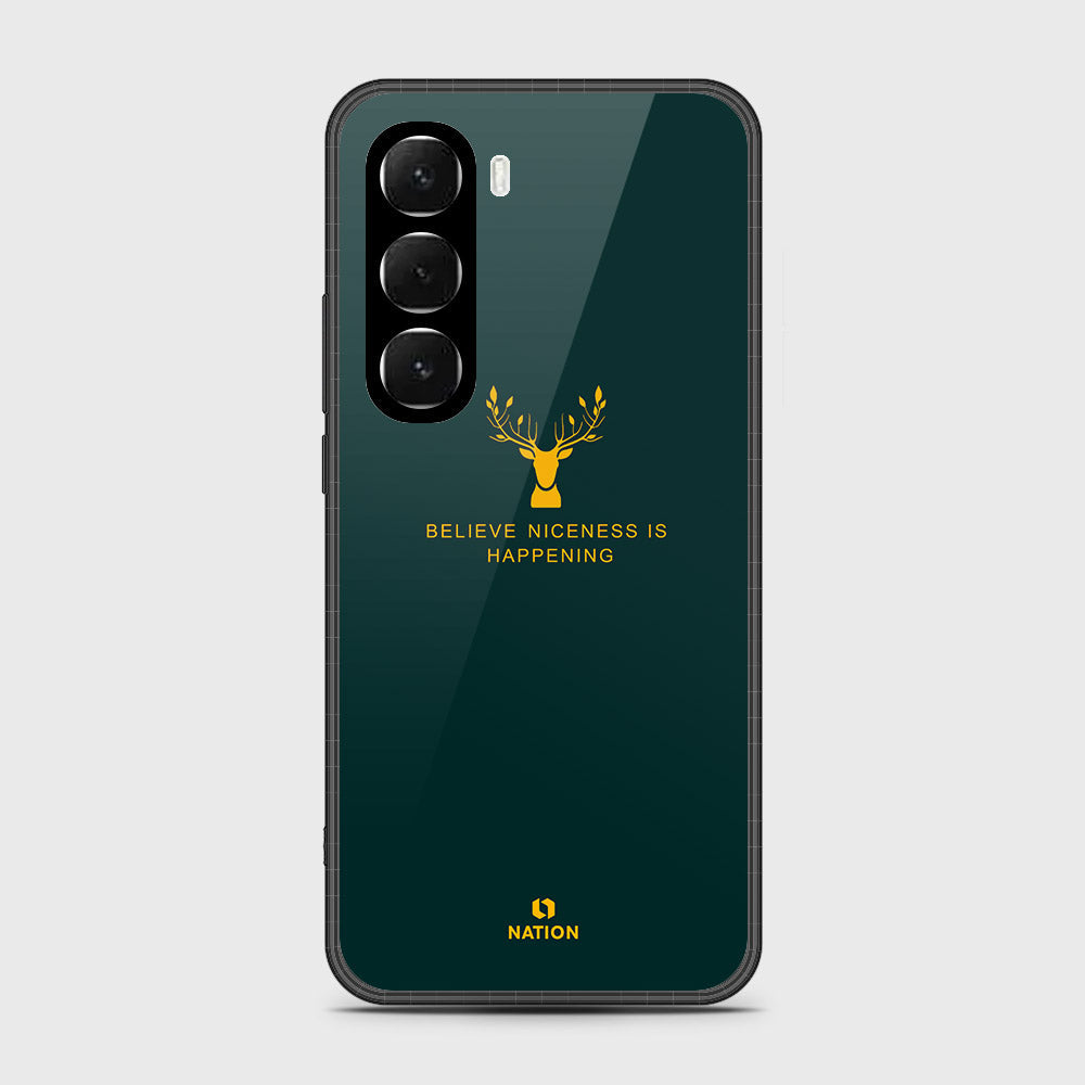 Infinix Hot 60i 4G - Nice Series - HQ Ultra Shine Premium Infinity Glass Soft Silicon Borders Case