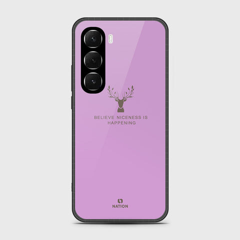 Infinix Hot 60 - Nice Series - HQ Ultra Shine Premium Infinity Glass Soft Silicon Borders Case