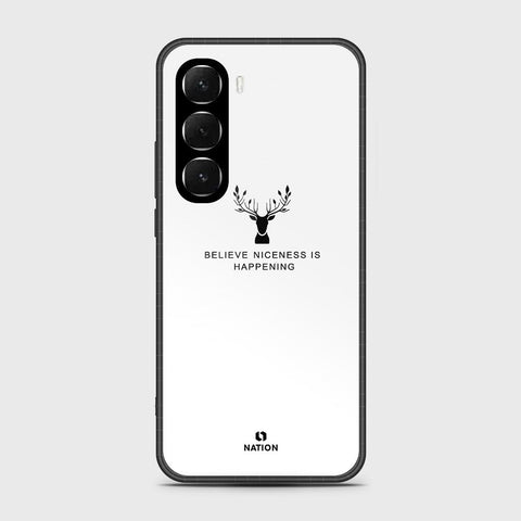 Infinix Hot 60i 4G - Nice Series - HQ Ultra Shine Premium Infinity Glass Soft Silicon Borders Case