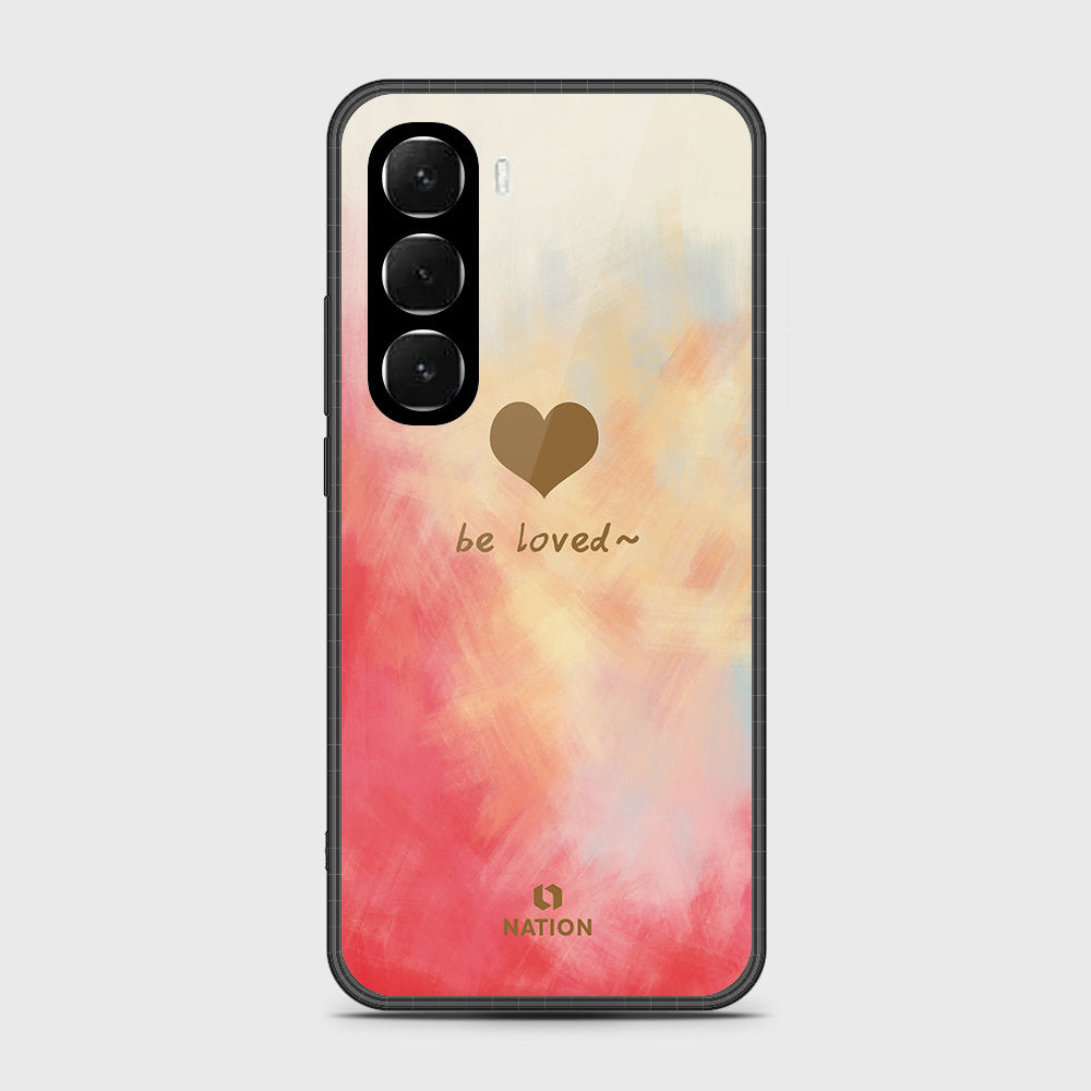 Infinix Hot 60 - Onation Heart Series - HQ Ultra Shine Premium Infinity Glass Soft Silicon Borders Case