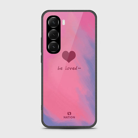 Infinix Hot 60i 4G - Onation Heart Series - HQ Ultra Shine Premium Infinity Glass Soft Silicon Borders Case