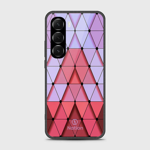 Infinix Hot 60 - Onation Pyramid Series - HQ Ultra Shine Premium Infinity Glass Soft Silicon Borders Case
