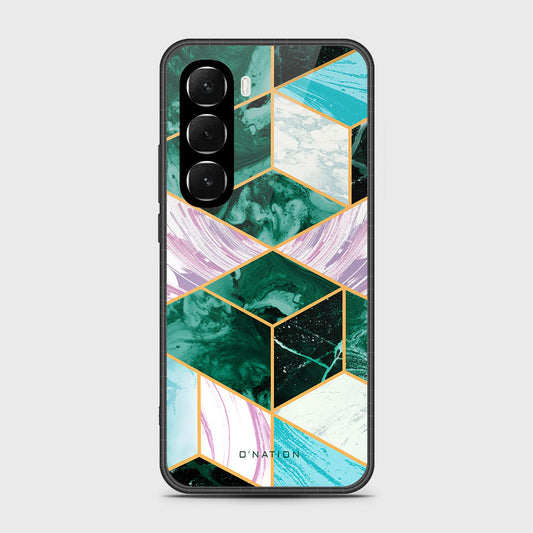 Infinix Hot 60i 4G - O'Nation Shades of Marble Series - HQ Ultra Shine Premium Infinity Glass Soft Silicon Borders Case