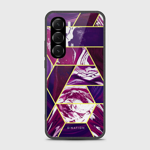 Infinix Hot 60i 4G - O'Nation Shades of Marble Series - HQ Ultra Shine Premium Infinity Glass Soft Silicon Borders Case