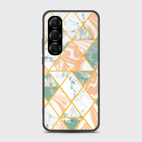 Infinix Hot 60 - O'Nation Shades of Marble Series - HQ Ultra Shine Premium Infinity Glass Soft Silicon Borders Case