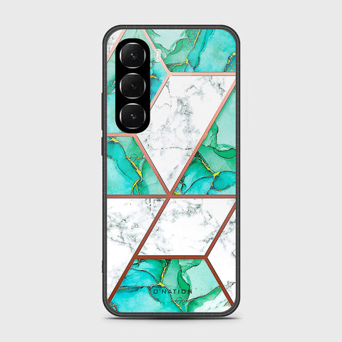Infinix Hot 60 - O'Nation Shades of Marble Series - HQ Ultra Shine Premium Infinity Glass Soft Silicon Borders Case