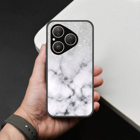 Huawei Pura 80 Cover - White Marble Series - HQ Premium Shine Durable Shatterproof Case