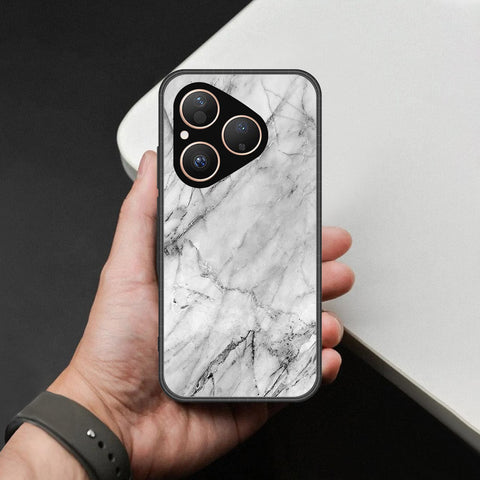 Huawei Pura 80 Cover - White Marble Series - HQ Premium Shine Durable Shatterproof Case