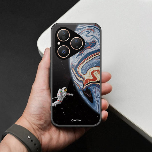 Huawei Pura 80 Cover - Cosmic Marble Astronaut Design - HQ Premium Shine Durable Shatterproof Case