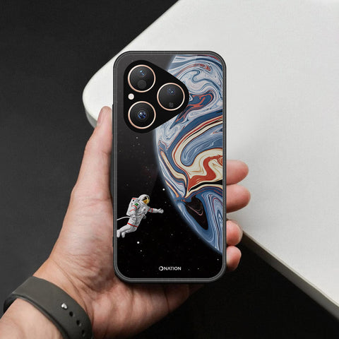 Huawei Pura 80 Cover - Cosmic Marble Astronaut Design - HQ Premium Shine Durable Shatterproof Case
