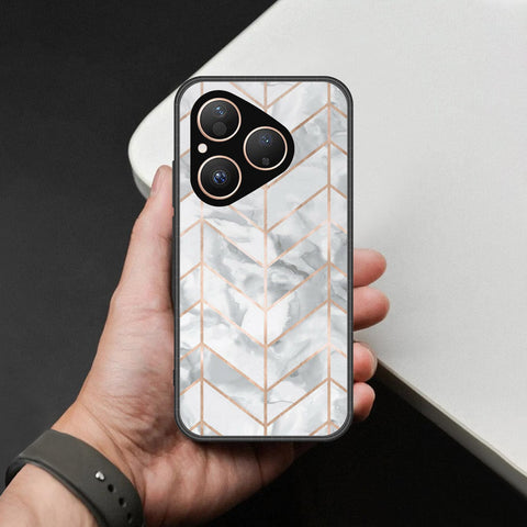 Huawei Pura 80 Cover - White Marble Series 2 - HQ Premium Shine Durable Shatterproof Case