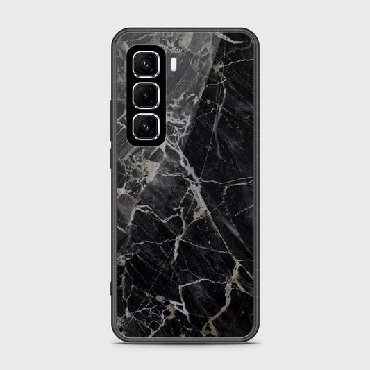Infinix Hot 50 Pro Cover- Black Marble Series - HQ Premium Shine Durable Shatterproof Case