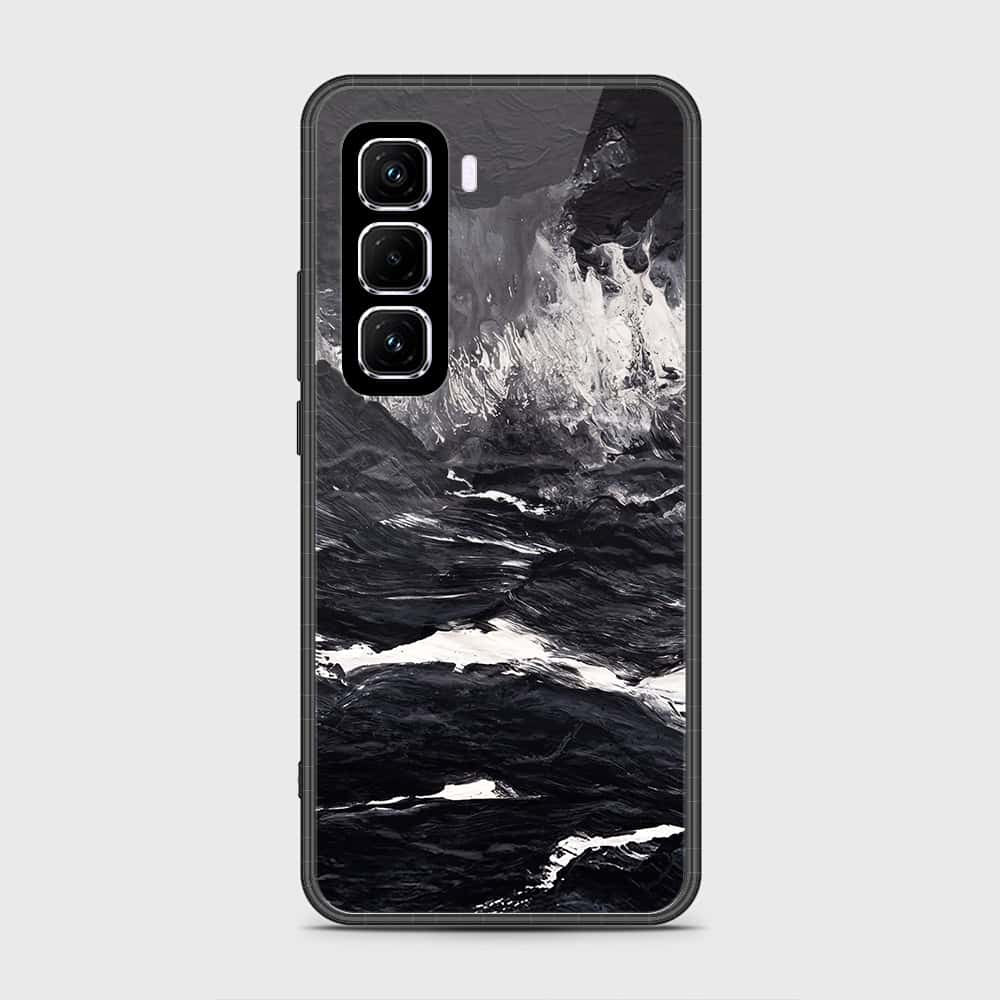 Infinix Hot 50 Pro Cover- Black Marble Series - HQ Premium Shine Durable Shatterproof Case (Fast Delivery)(A)
