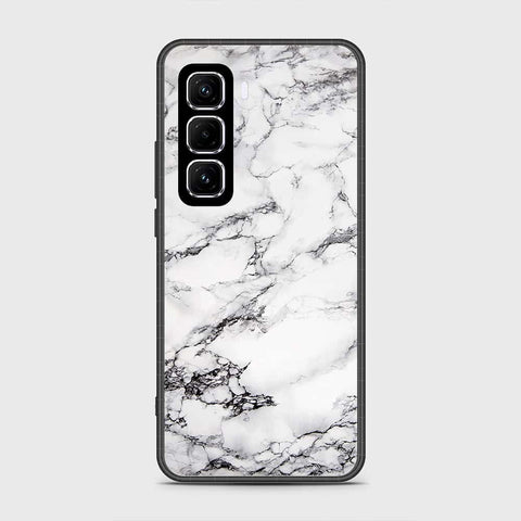 Infinix Hot 50 Pro Plus Cover- White Marble Series - HQ Premium Shine Durable Shatterproof Case