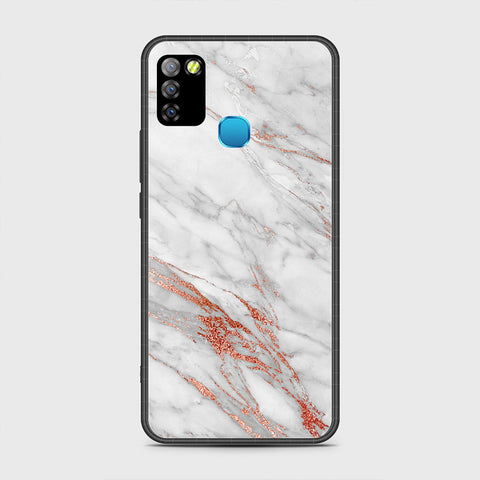 Infinix Hot 10 Lite Cover - White Marble Series - HQ Premium Shine Durable Shatterproof Case