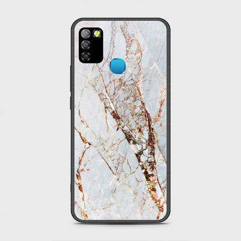 Infinix Hot 10 Lite Cover - White Marble Series - HQ Premium Shine Durable Shatterproof Case