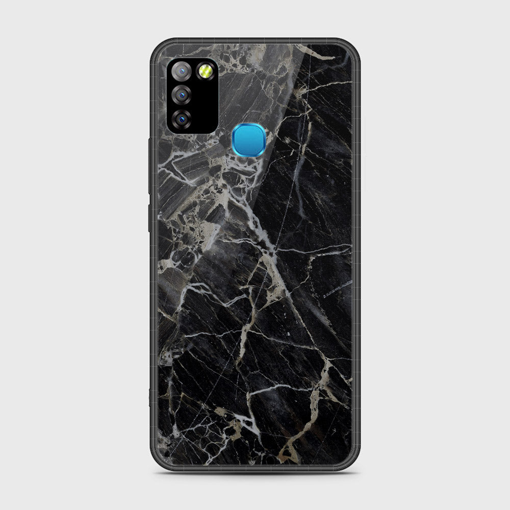 Infinix Hot 10 Lite Cover - Black Marble Series - HQ Premium Shine Durable Shatterproof Case
