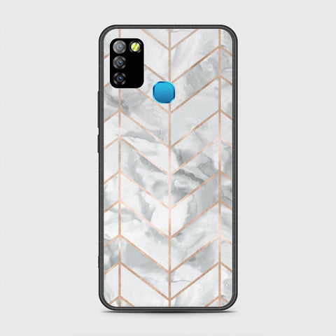 Infinix Hot 10 Lite Cover - White Marble Series 2 - HQ Premium Shine Durable Shatterproof Case