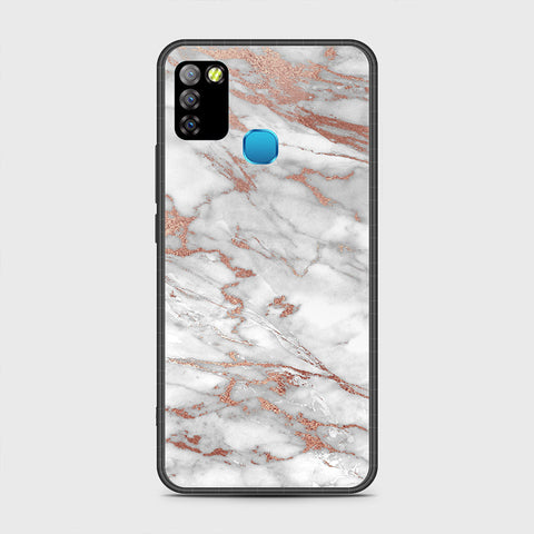 Infinix Hot 10 Lite Cover - White Marble Series 2 - HQ Premium Shine Durable Shatterproof Case