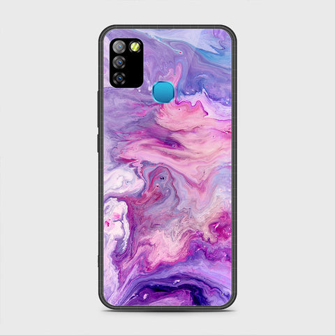 Infinix Hot 10 Lite Cover - Colorful Marble Series - HQ Premium Shine Durable Shatterproof Case